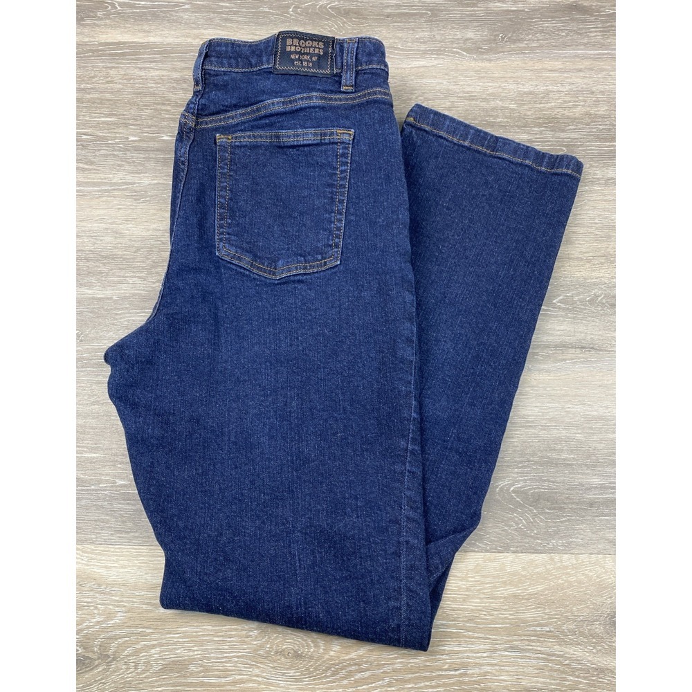 Brooks Brothers Women's Dark Blue Jeans High Rise (11") Size 12 (31X30)